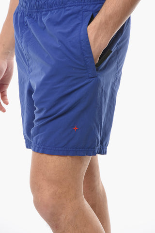Solid Color Nylon Swim Shorts