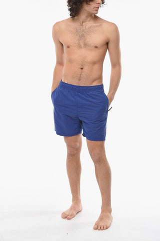 Solid Color Nylon Swim Shorts