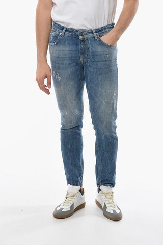 Mid Waist Vintage Effect RIBOT-C Jeans 17cm