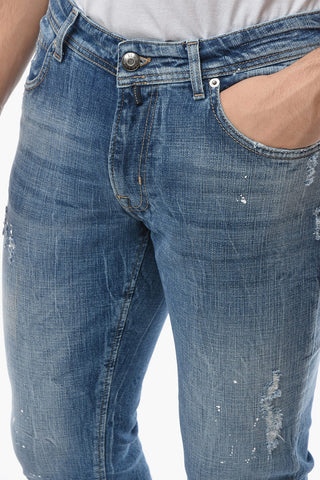 Mid Waist Vintage Effect RIBOT-C Jeans 17cm