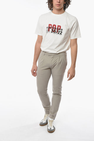 Mini Checked Slim Fit Double Pleat Pants