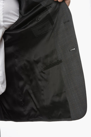 Abito District Check in Lana con Tasche ad Aletta