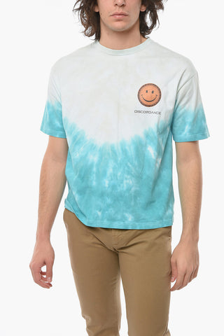 T-shirt Girocollo con Stampa Tie Dye
