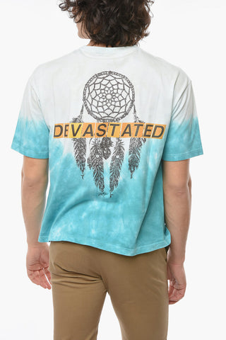 T-shirt Girocollo con Stampa Tie Dye