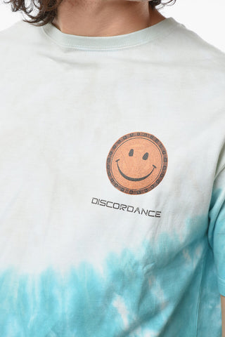 T-shirt Girocollo con Stampa Tie Dye