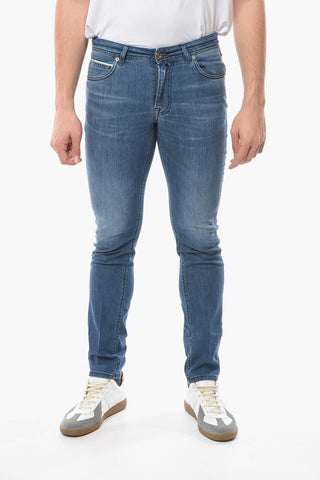 BLU Slim Fit Jeans with Logo-Button 17cm