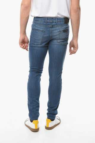 BLU Slim Fit Jeans with Logo-Button 17cm