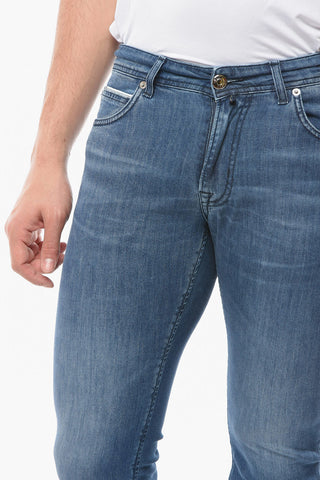 BLU Slim Fit Jeans with Logo-Button 17cm