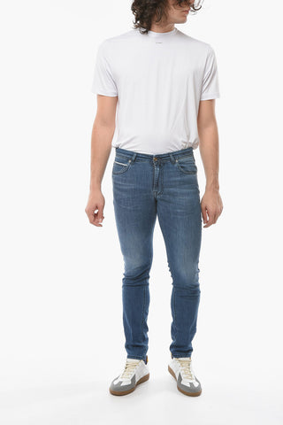 BLU Slim Fit Jeans with Logo-Button 17cm