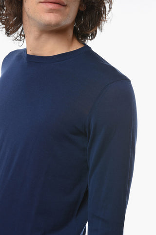 Lightweight Cotton Crew-Neck Sweater