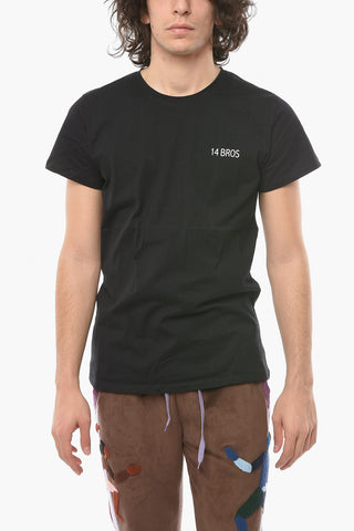 T-shirt Girocollo con Maxi Stampa sul Retro