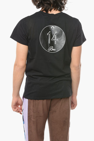 T-shirt Girocollo con Maxi Stampa sul Retro