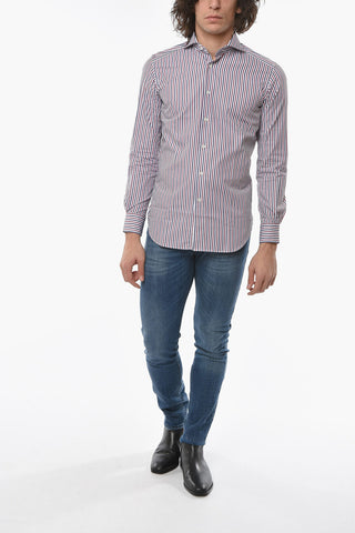 Awning Striped Spread Collar LEO CUSTOM Shirt
