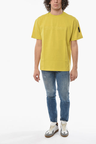 SAMUEL ROSS T-shirt Girocollo con Logo in Rilievo