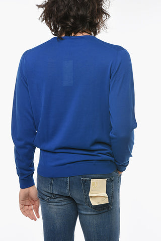 Solid Color Lightweight Crew-neck Sweater