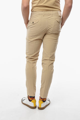 Micro Checked Chino Pants with Front Laces