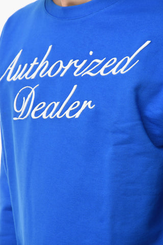 Front Embroidered Brushed Cotton Crew-neck Sweatshirt