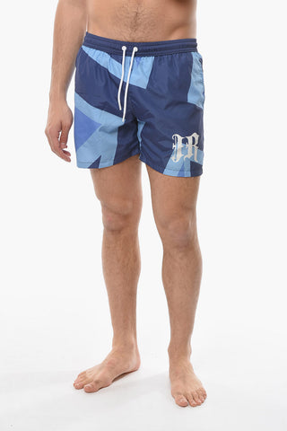 Drawstring Waist 2 Pockets Swim Shorts