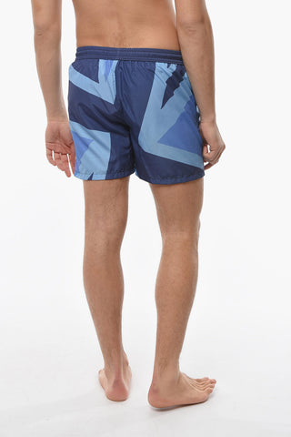 Drawstring Waist 2 Pockets Swim Shorts