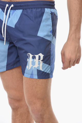 Drawstring Waist 2 Pockets Swim Shorts