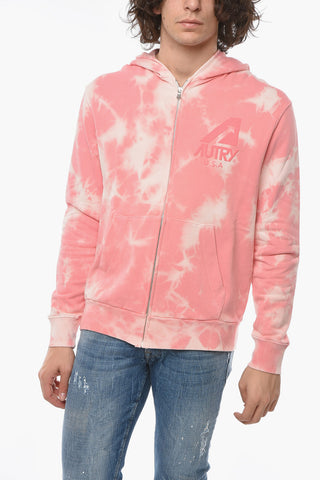 Tie Dye Effect MATCHPOINT Hoodie with Zip Closure