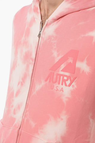Tie Dye Effect MATCHPOINT Hoodie with Zip Closure