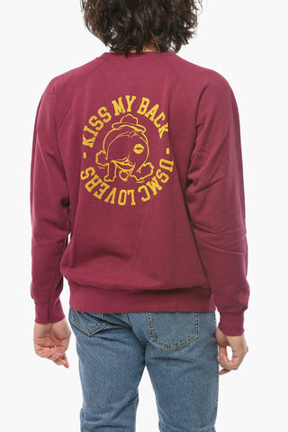 Contrasting Printed Crew-neck Sweatshirt