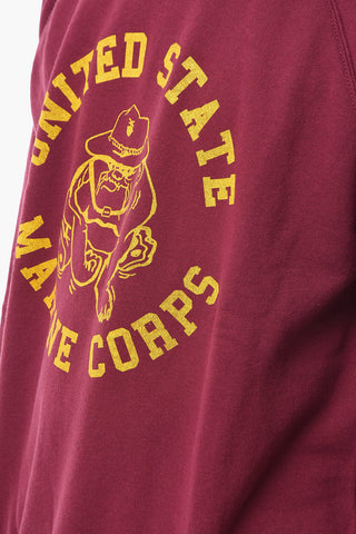 Contrasting Printed Crew-neck Sweatshirt