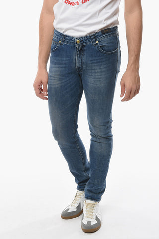 Stretch Denim Slim Fit Jeans 17cm