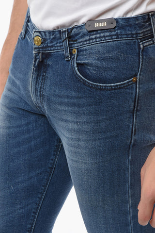 Stretch Denim Slim Fit Jeans 17cm