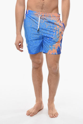 Acid Wash Effect Swim shorts