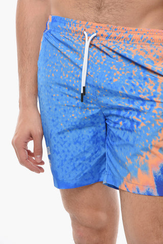 Acid Wash Effect Swim shorts