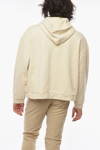 Logo Embroidered Brushed Cotton Hoodie