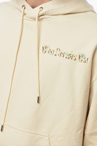 Logo Embroidered Brushed Cotton Hoodie