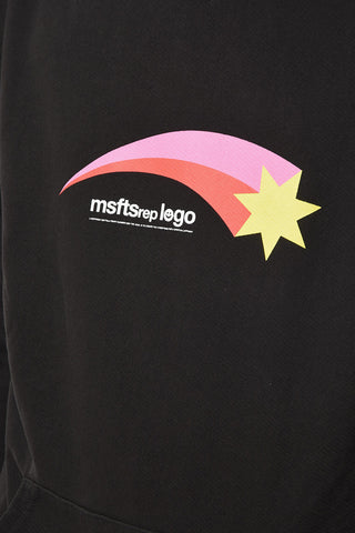Felpa STAR LOGO in Cotone Garzato con Cappuccio