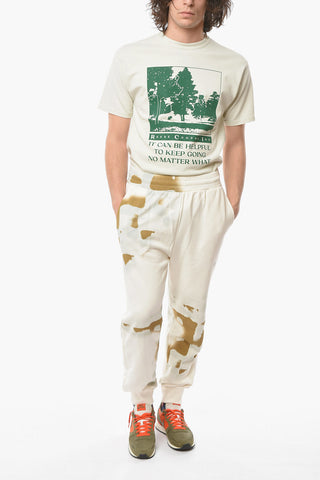SAMUEL ROSS Joggers in Cotone con Pennellata Laterale