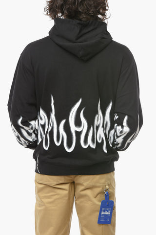 Brushed Cotton Hoodie with Contrasting Print