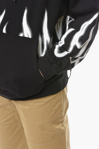 Brushed Cotton Hoodie with Contrasting Print