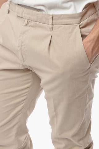 Slim Fit Double Pleat Pants