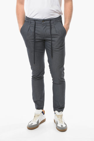 Easy Fit Single Pleat Pants with Laces