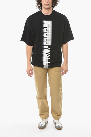 Maxi T-shirt Girocollo con Stampa Logo