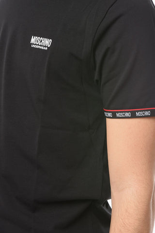 T-shirt Underwear Girocollo con Bordi Logati