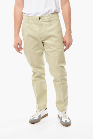 Pantaloni Chino a 4 Tasche con Bottone a Contrasto