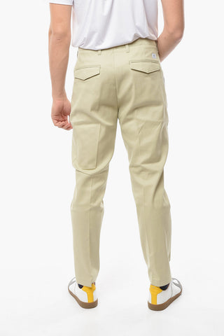 Pantaloni Chino a 4 Tasche con Bottone a Contrasto