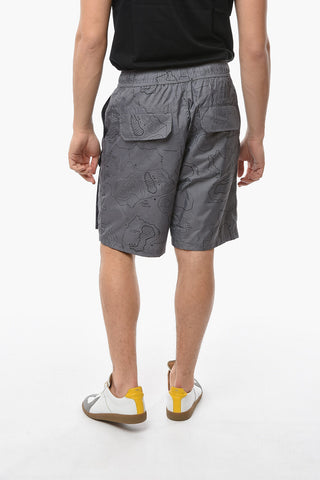 Printed TRAIL MAP Cargo Shorts