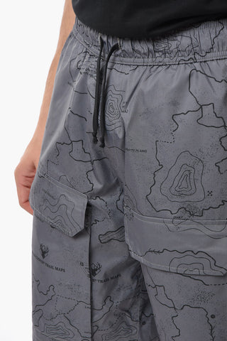 Printed TRAIL MAP Cargo Shorts