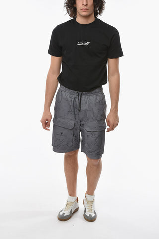 Printed TRAIL MAP Cargo Shorts