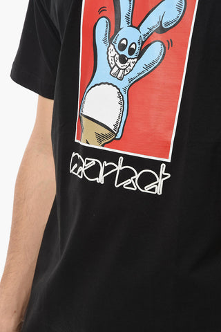 T-Shirt BUNNY PUPPET Girocollo con Stampa sul Fronte