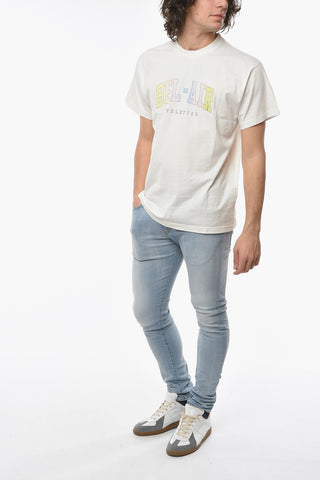Shaded Logo-Printed College Crew-Neck T-shirt