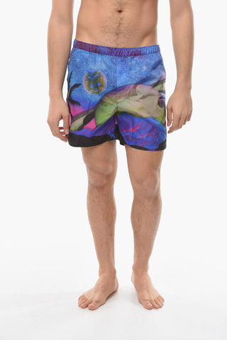 Costume da Bagno Boxer WATER SKY in Nylon Stampato